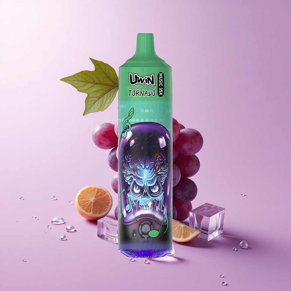 Uwin Tornado 35K Grape Ice Music Disposable Vape