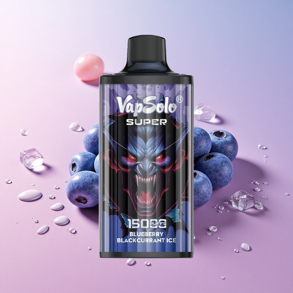 Vapsolo Super 15000 Puffs Blueberry Blackcurrant Ice Mesh Coil