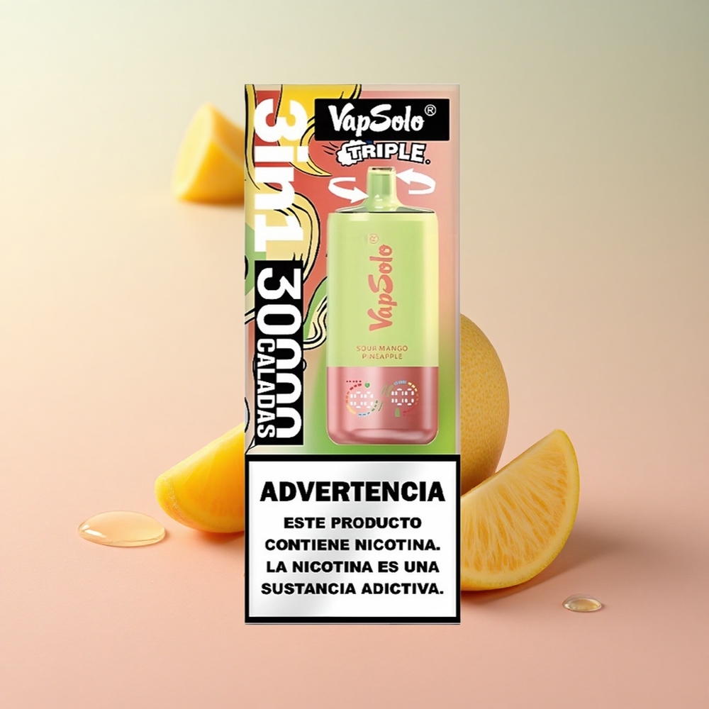 VapSolo Triple 30000 Puffs Sour Mango Pineapple