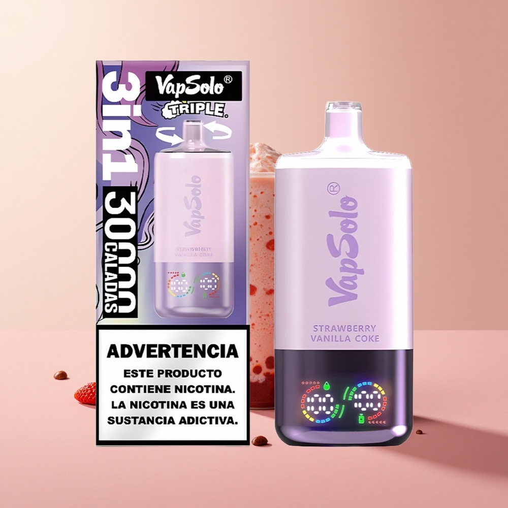 VapSolo Triple 30000 Strawberry Vanilla Coke Type-C