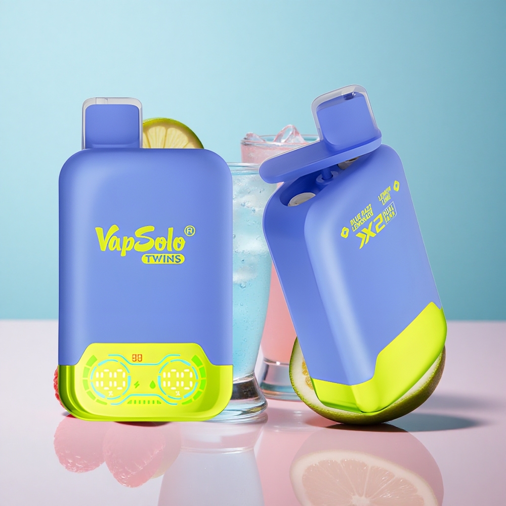 Vapsolo Twins 20000 Puffs Blue Razz Lemonade & Lemon Lime 40ml