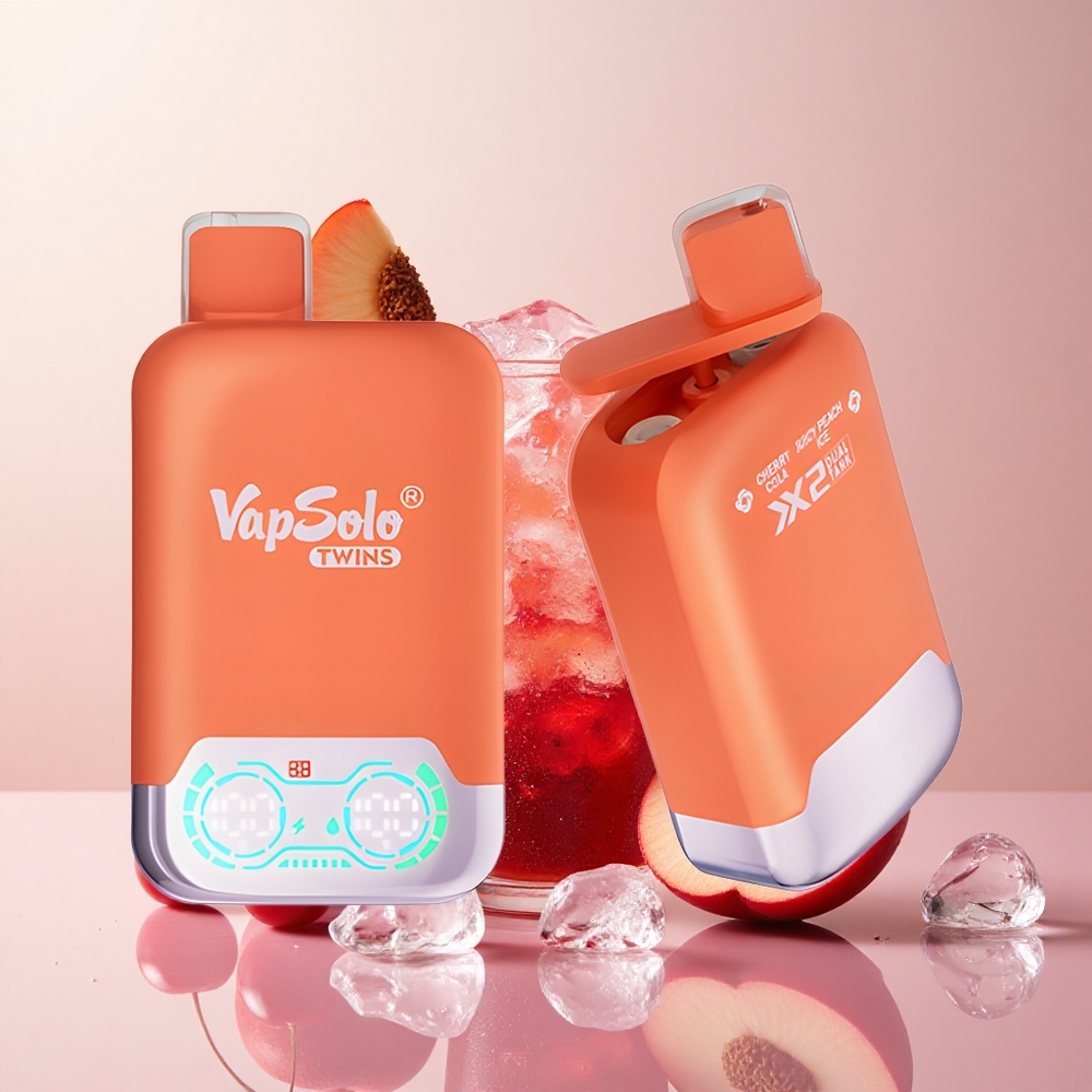 Vapsolo Twins 20000 Puffs Cherry Cola & Juicy Peach Ice Dual Tank