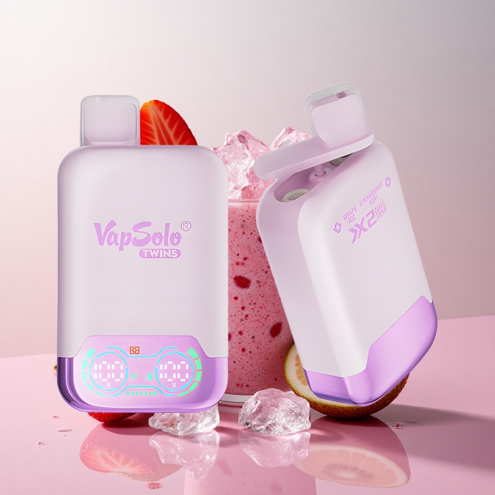 Vapsolo Twins 20000 Puffs Grape Ice & Strawberry Kiwi 40ml
