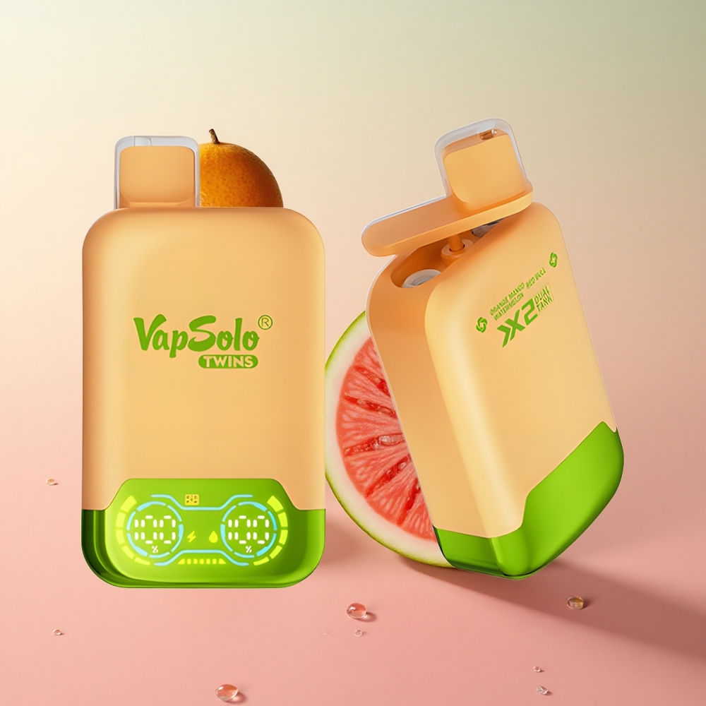 Vapsolo Twins 20000 Puffs Orange Mango Watermelon & Red Bull Dual Tank
