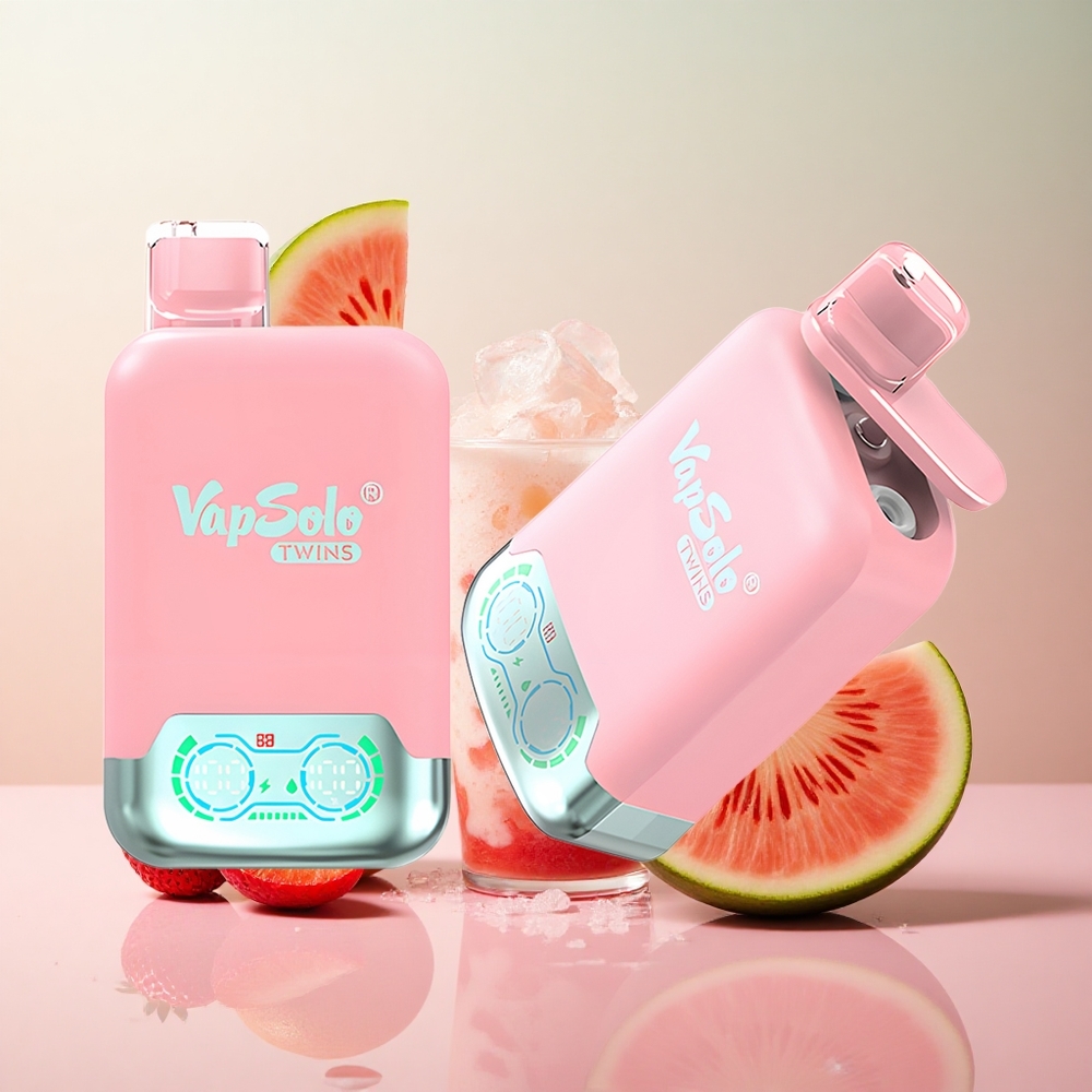 Vapsolo Twins 20000 Puffs Strawberry Ice Mango Peach Watermelon Type-C Charging Port