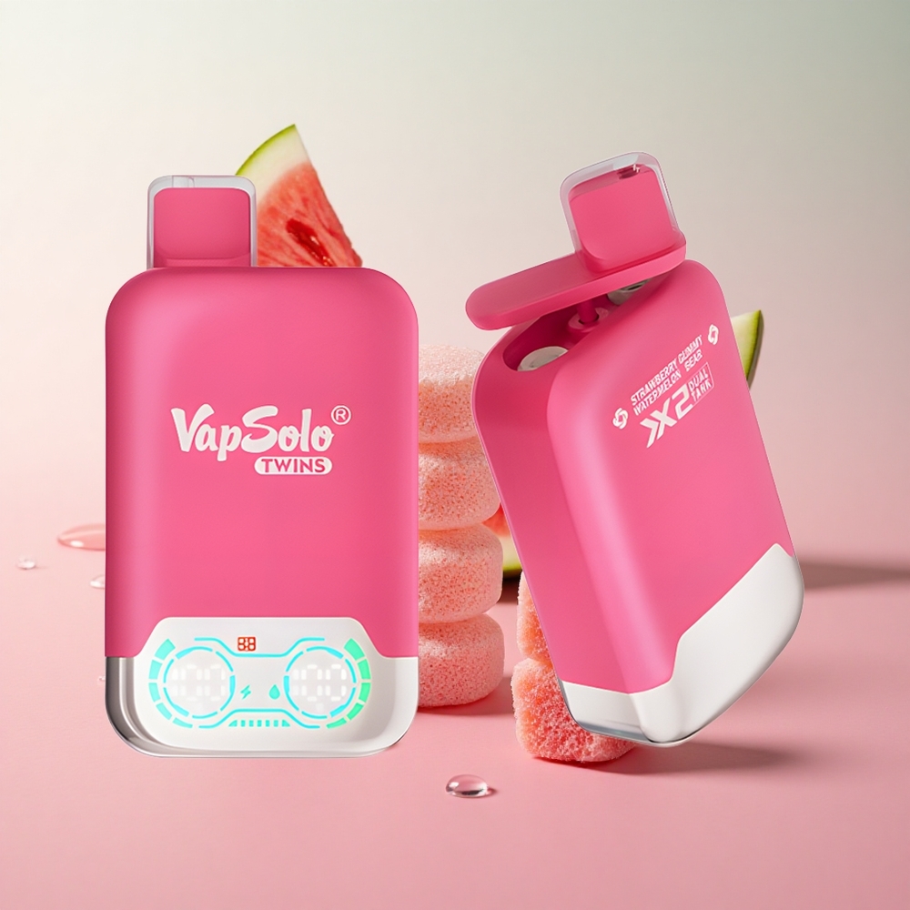 Vapsolo Twins 20000 Puffs Strawberry Watermelon & Gummy Bear Dual Tank