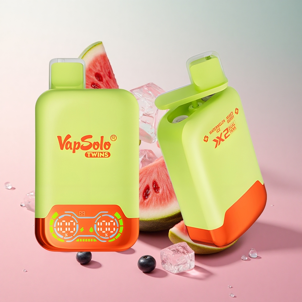 Vapsolo Twins 20000 Puffs Watermelon Ice & Mixed Berry Dual Tank