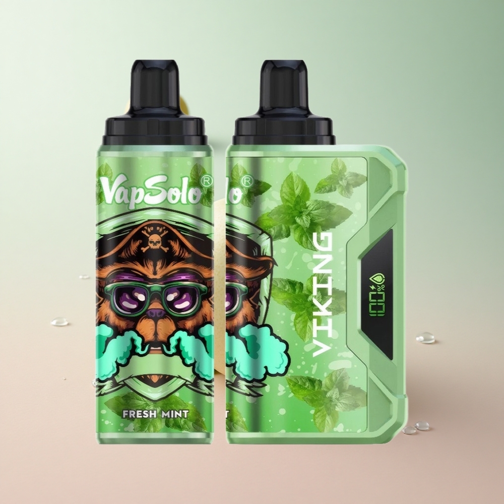 VapSolo VIKING 12000 Fresh Mint Type-C Charging Port