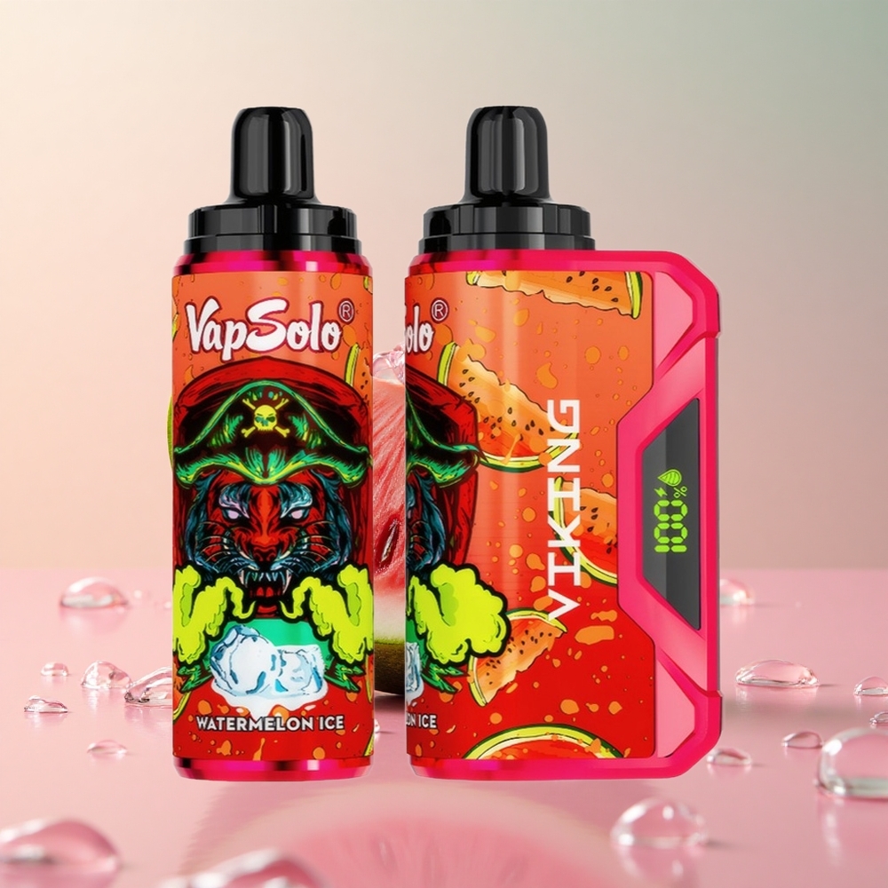 VapSolo VIKING 12000 Puffs Watermelon Ice Type-C Charging Port