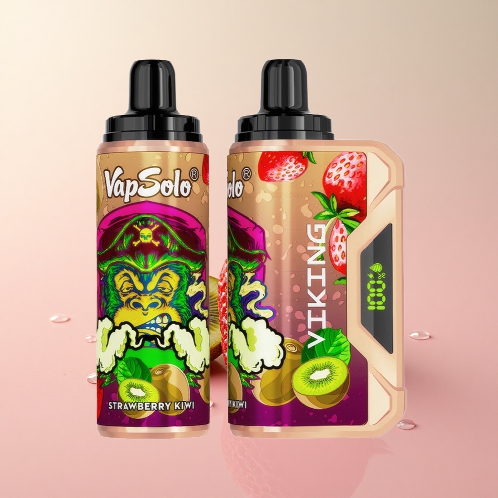 VapSolo VIKING 12000 Strawberry Kiwi Type-C Charging Port