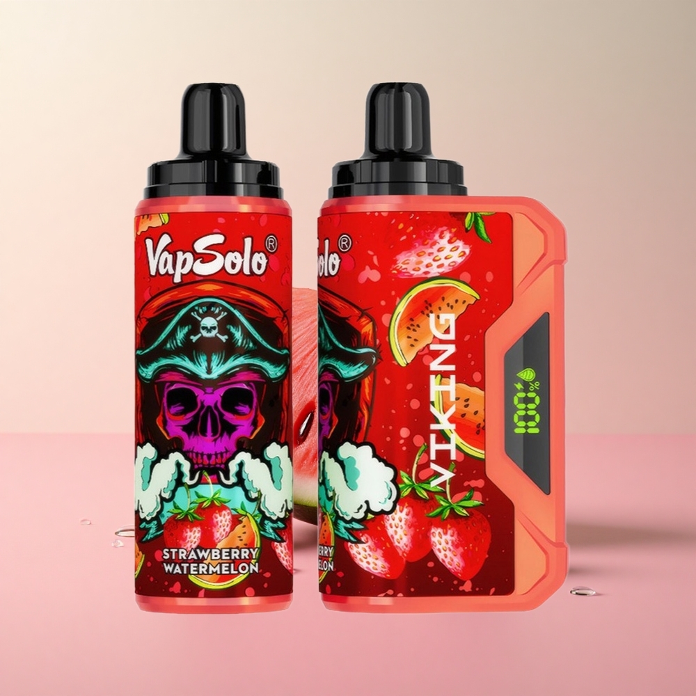 VapSolo VIKING 12000 Strawberry Watermelon Type-C Charging Port